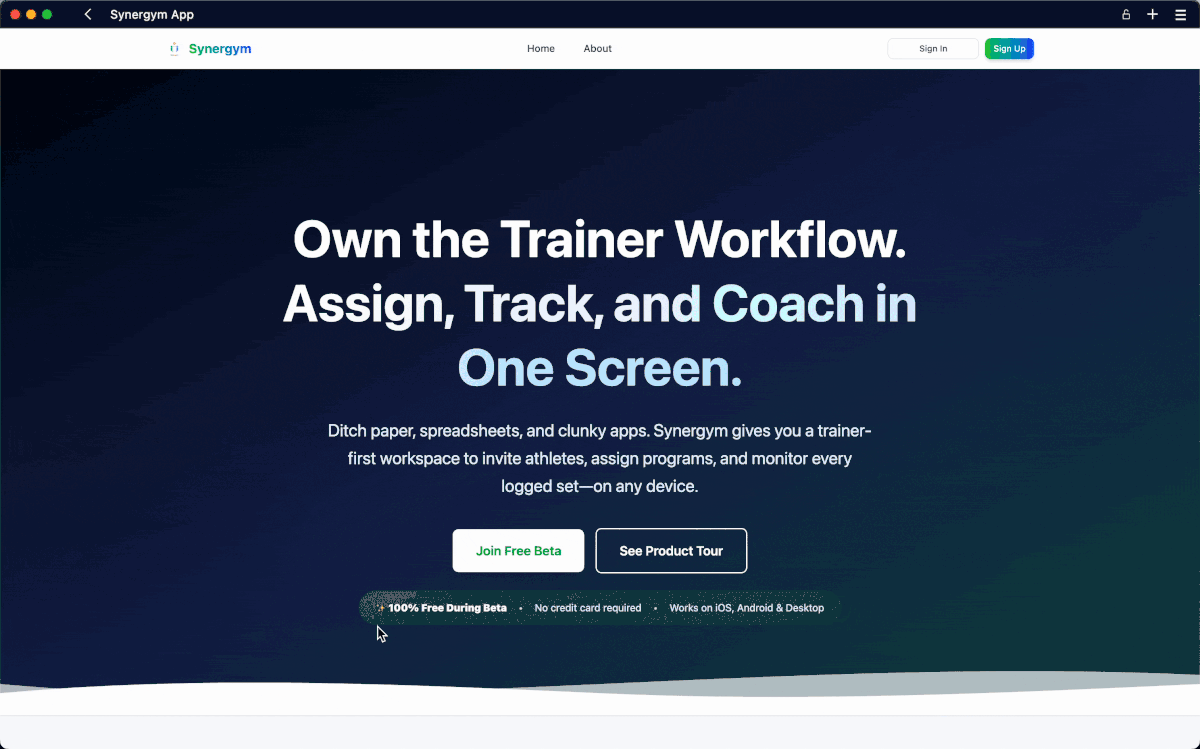 Trainer onboarding with share link creation